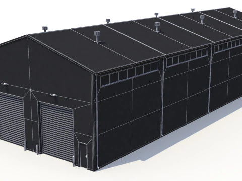 Pr&eacute;dio Industrial 27 PBR Modelo 3D