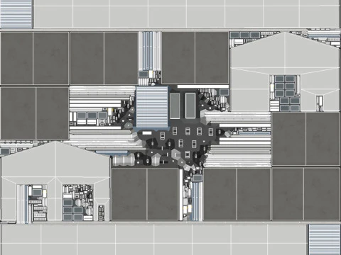 Pr&eacute;dio Industrial 27 PBR Modelo 3D