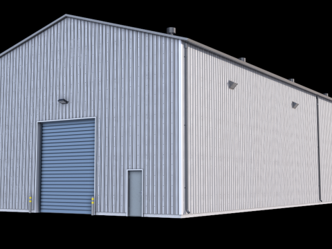 Industriegebäude 27 PBR 3D Modell