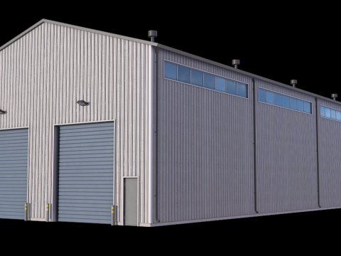 Industriegebäude 27 PBR 3D Modell