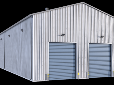 Industriegebäude 27 PBR 3D Modell