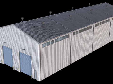Industriegebäude 27 PBR 3D Modell