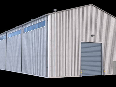 Industriegebäude 27 PBR 3D Modell