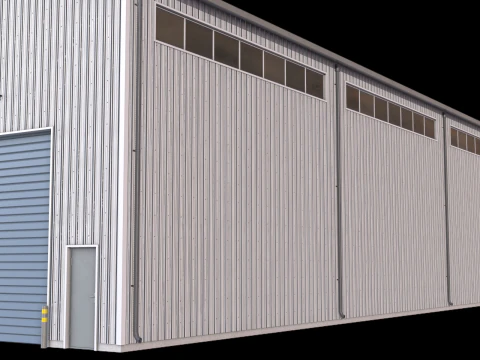 Pr&eacute;dio Industrial 27 PBR Modelo 3D
