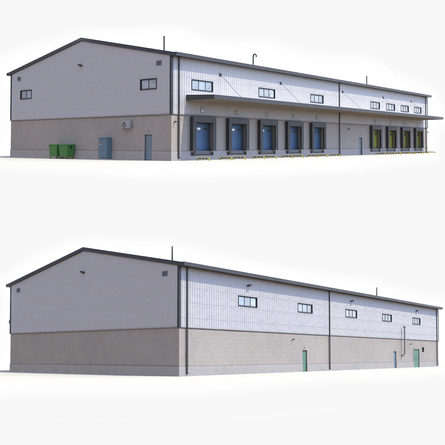 Budynek Przemysłowy 28 PBR Model 3D .c4d .max .obj .3ds .fbx .stl .blend