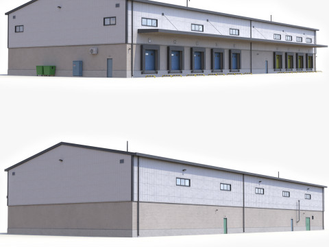 Gedung Industri 28 PBR Model 3D