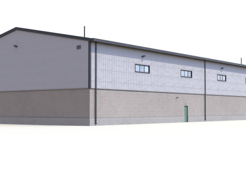 Gedung Industri 28 PBR Model 3D