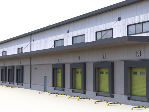 Gedung Industri 28 PBR Model 3D