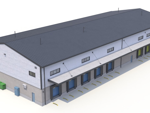 Gedung Industri 28 PBR Model 3D