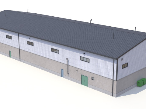 Gedung Industri 28 PBR Model 3D