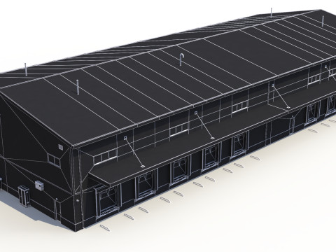 Gedung Industri 28 PBR Model 3D