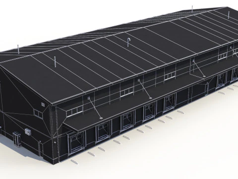 Budynek Przemysłowy 28 PBR Model 3D