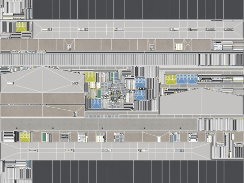 Gedung Industri 28 PBR Model 3D