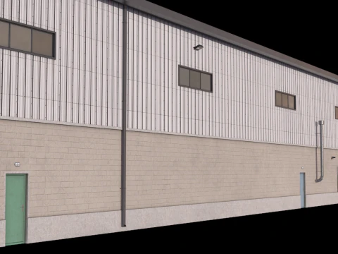 Budynek Przemysłowy 28 PBR Model 3D
