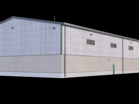 Gedung Industri 28 PBR Model 3D
