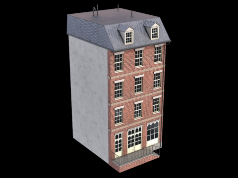 Житловий будинок 6 пбр 3D Модель