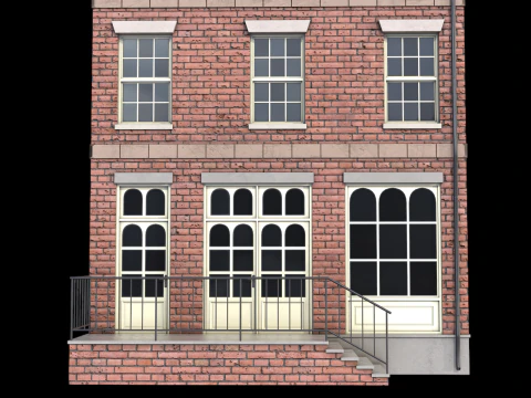 Mehrfamilienhaus 6 PBR 3D Modell