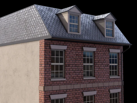 Mehrfamilienhaus 6 PBR 3D Modell