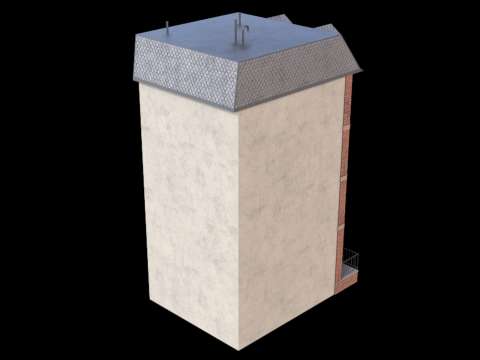 Житловий будинок 6 пбр 3D Модель