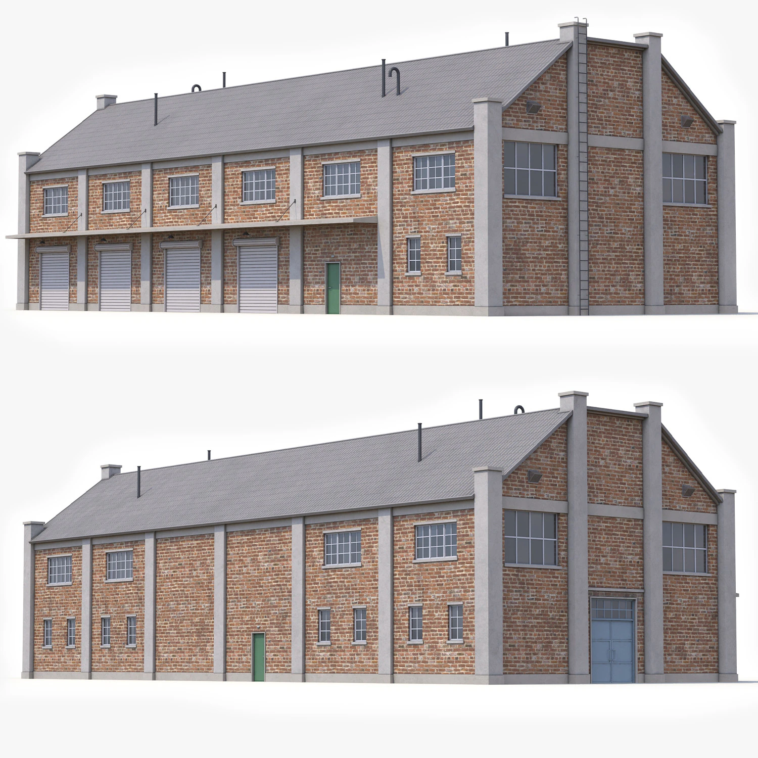 Prédio Industrial 29 PBR Modelo 3D .c4d .max .obj .3ds .fbx .stl .blend