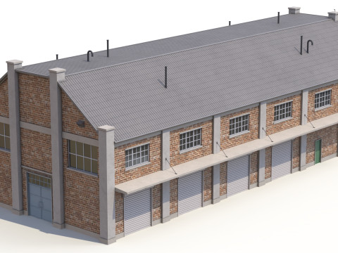 Edificio Industriale 29 PBR Modello 3D