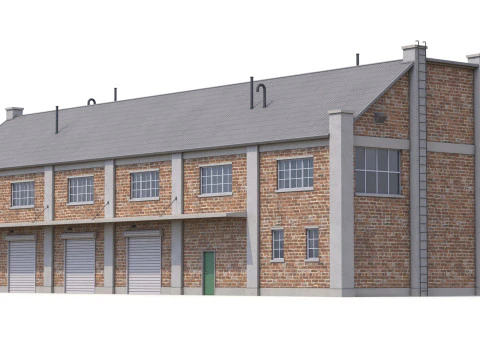 Pr&eacute;dio Industrial 29 PBR Modelo 3D
