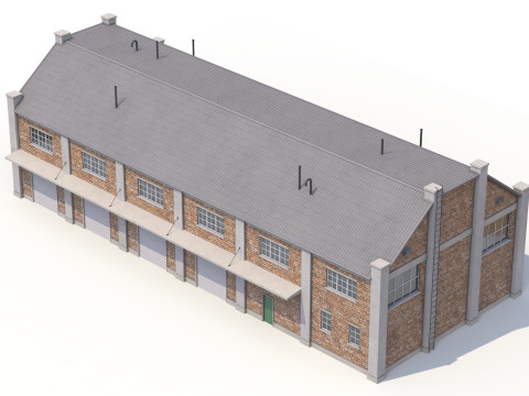 Edificio Industriale 29 PBR Modello 3D