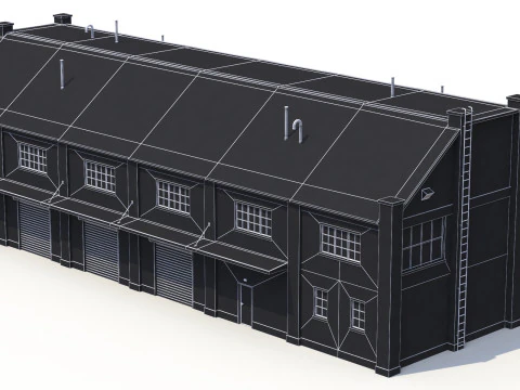 Pr&eacute;dio Industrial 29 PBR Modelo 3D