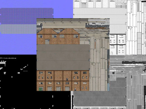 Pr&eacute;dio Industrial 29 PBR Modelo 3D