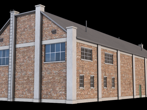 Edificio Industriale 29 PBR Modello 3D