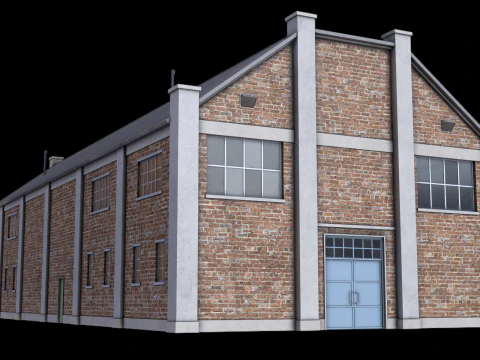 Pr&eacute;dio Industrial 29 PBR Modelo 3D