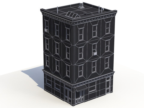 Immeuble 7 PBR Modèle 3D