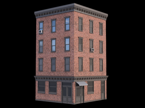 Immeuble 7 PBR Modèle 3D