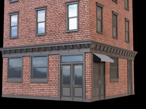 Immeuble 7 PBR Modèle 3D