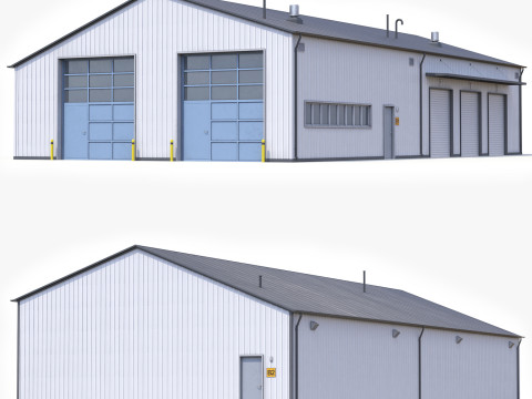 Industrieel Gebouw 30 PBR 3D Model