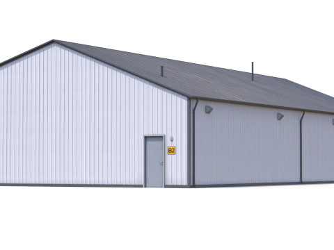 Gedung Industri 30 PBR Model 3D