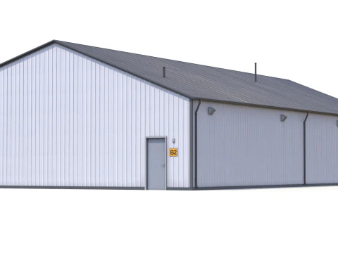 Edificio industriale 30 PBR Modello 3D