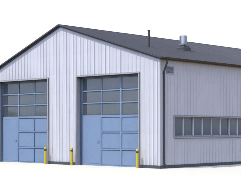 Edificio industriale 30 PBR Modello 3D