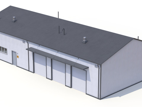 Gedung Industri 30 PBR Model 3D