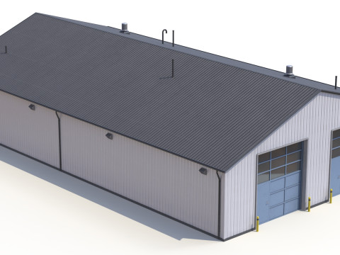 Gedung Industri 30 PBR Model 3D