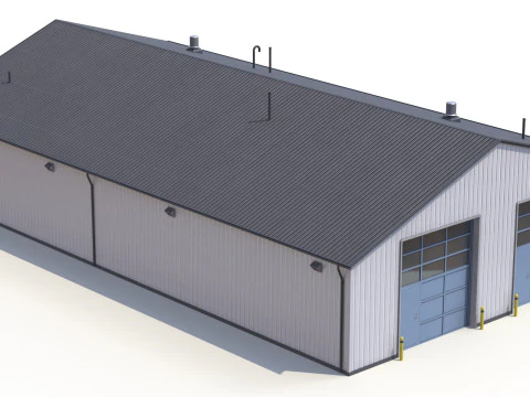Edificio industriale 30 PBR Modello 3D