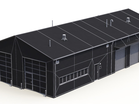 Gedung Industri 30 PBR Model 3D