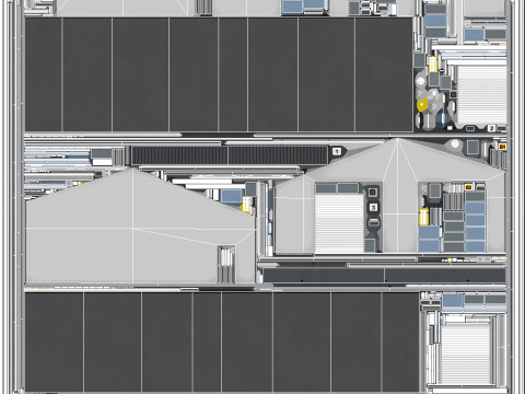 Gedung Industri 30 PBR Model 3D