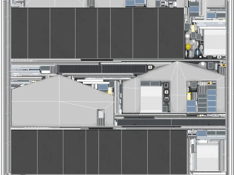 Edificio industriale 30 PBR Modello 3D