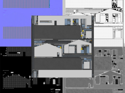 Gedung Industri 30 PBR Model 3D