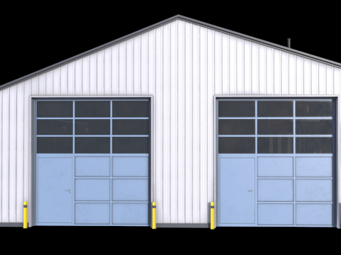 Gedung Industri 30 PBR Model 3D