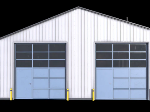 Edificio industriale 30 PBR Modello 3D