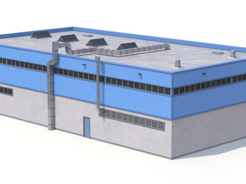 蓝色工业大厦31号PBR 3D 模型