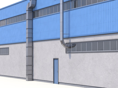 蓝色工业大厦31号PBR 3D 模型