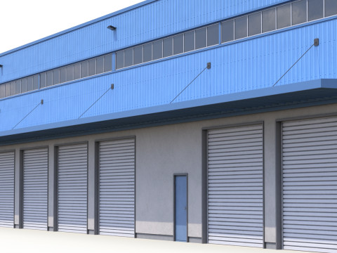 蓝色工业大厦31号PBR 3D 模型